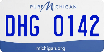 MI license plate DHG0142