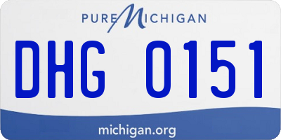 MI license plate DHG0151