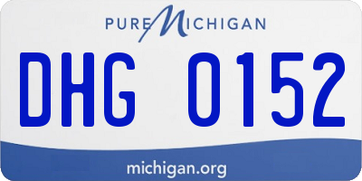 MI license plate DHG0152