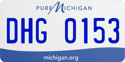 MI license plate DHG0153