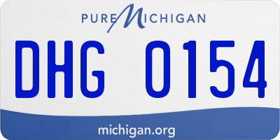 MI license plate DHG0154