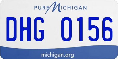 MI license plate DHG0156