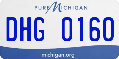 MI license plate DHG0160