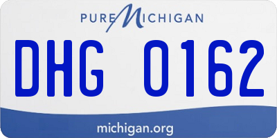 MI license plate DHG0162