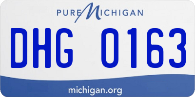 MI license plate DHG0163