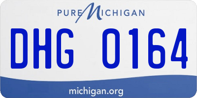 MI license plate DHG0164