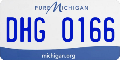 MI license plate DHG0166