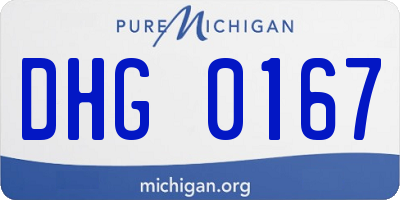 MI license plate DHG0167