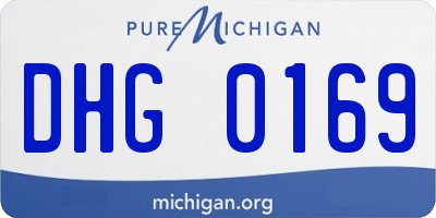 MI license plate DHG0169