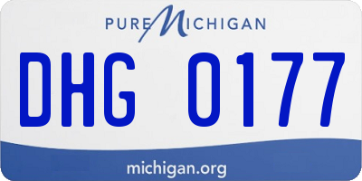 MI license plate DHG0177