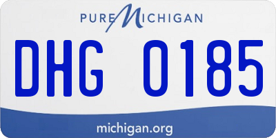 MI license plate DHG0185
