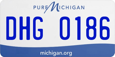 MI license plate DHG0186