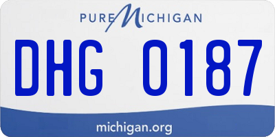 MI license plate DHG0187
