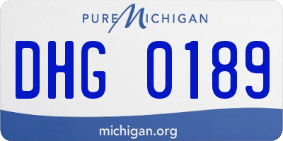 MI license plate DHG0189