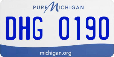 MI license plate DHG0190