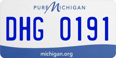 MI license plate DHG0191
