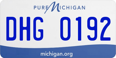 MI license plate DHG0192