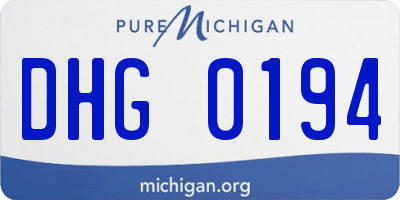 MI license plate DHG0194
