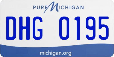 MI license plate DHG0195