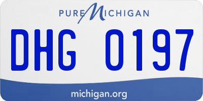 MI license plate DHG0197