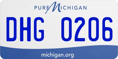 MI license plate DHG0206