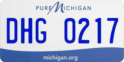 MI license plate DHG0217