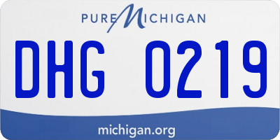 MI license plate DHG0219