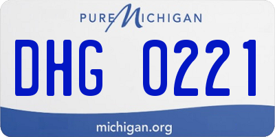 MI license plate DHG0221