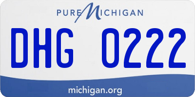 MI license plate DHG0222