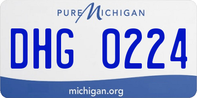 MI license plate DHG0224