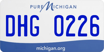 MI license plate DHG0226