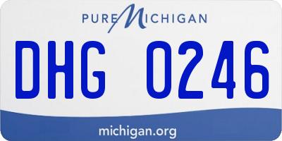 MI license plate DHG0246