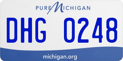 MI license plate DHG0248