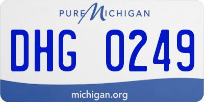 MI license plate DHG0249