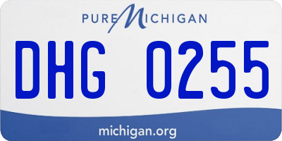 MI license plate DHG0255