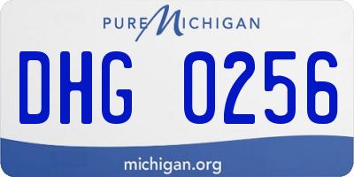 MI license plate DHG0256