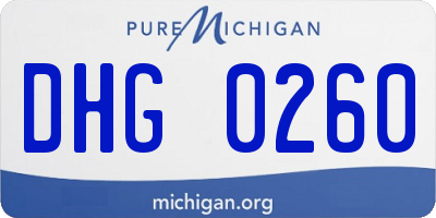 MI license plate DHG0260
