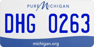 MI license plate DHG0263