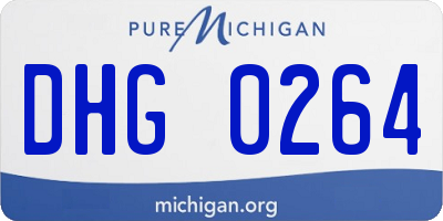 MI license plate DHG0264
