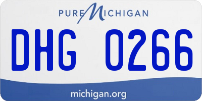 MI license plate DHG0266
