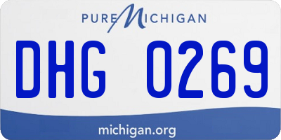 MI license plate DHG0269