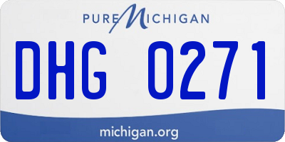 MI license plate DHG0271