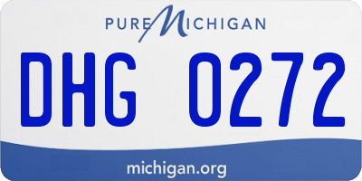MI license plate DHG0272