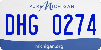 MI license plate DHG0274