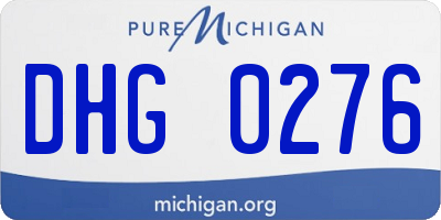MI license plate DHG0276