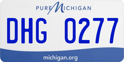 MI license plate DHG0277