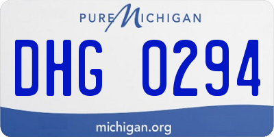 MI license plate DHG0294