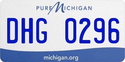MI license plate DHG0296