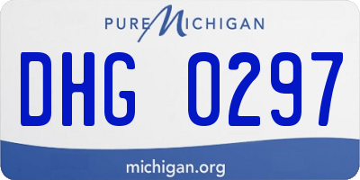 MI license plate DHG0297