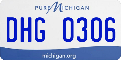 MI license plate DHG0306